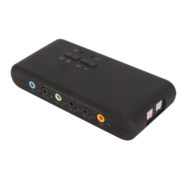 USB Ljudkort 12Mbps 7.1 Stereo Dubbel Mikrofoningång 48KHz Sampling Externt Ljudkort för PC Laptop Dator