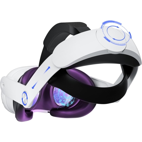 För Meta Oculus Quest 3 Justerbart Elite-huvudbandsbyte minskar trycket, vadderat VR-headsettillbehör förlänger nedsänkningen Q8S-3-AA