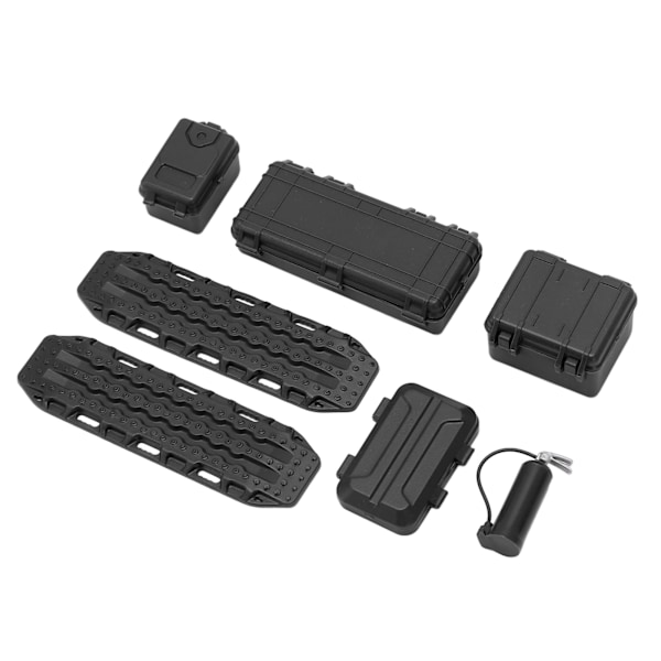 RC-auton simulointikoristesarja Simulointimatkalaukku Työkalupakki Sammutin Escape Board -sarja 1/18 1/24 RC-autoille Musta