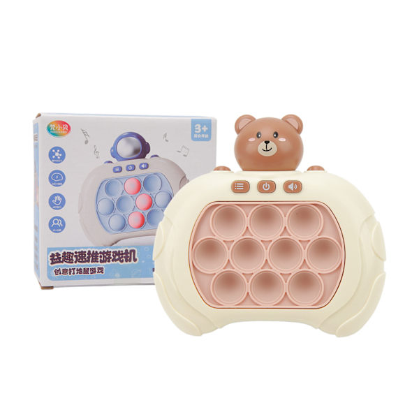 Push Pop Bubble Fidget Sensorisk leke Pedagogisk trykkavlastende Push Bubble leke for barn over 3 år Brun