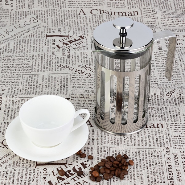 Glas French Press Kaffeemaskine - 350ML Rustfrit Stål