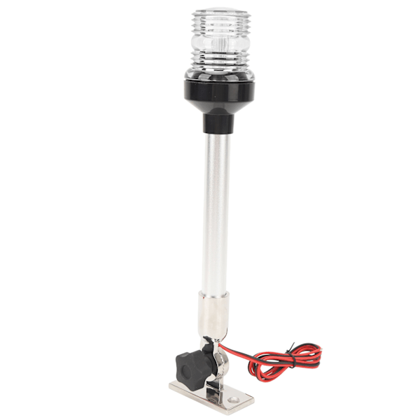12 tommer LED Fold Down Agterlys 360 Grader Rundt 316 Rustfrit Stål Base til Fiskekuttere Yacht Marine Varmt Hvid