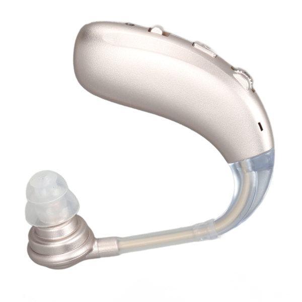 Single Sound Amplifier Hörlurar Laddningsbar Bluetooth Sound Aid Förstärkare Öronsnäcka för filmtittande Silver