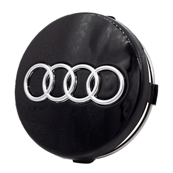 4 stk. Passer til Audi A6L A8 A1 A3 A4 A6 C5 Q7 importert Q5L hjulkapsel nav senterdeksel svart dekkdeksel 60mm