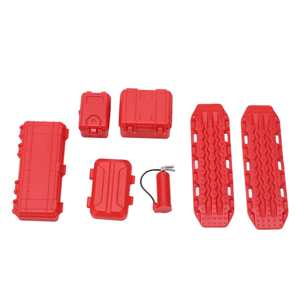RC-auton simulointikoristesarja Simulointi Matkalaukku Työkalupakki Sammutin Escape Board -sarja 1/18 1/24 RC-autoille Punainen
