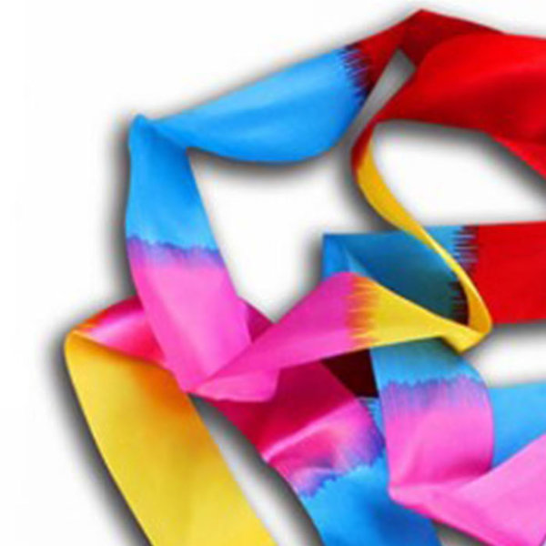 4m/13.12ft Dansband Gymnastik Ribbon Streamers Dansande Streamers Wands for Kids Flame