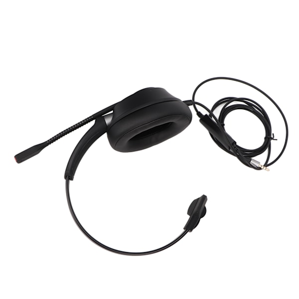 3,5 mm Business Headset ENC Brusreducering Volymjustering Monaural Telefonheadset med Mikrofon för Hemma Call Center