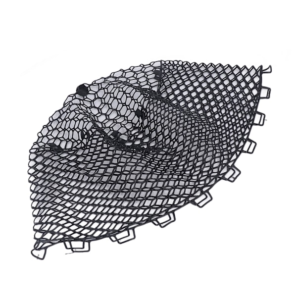 Gummifisknätsbyte Transparent svart hopfällbart fiskelandningsnät för sötvattensaltvatten 40 cm djup