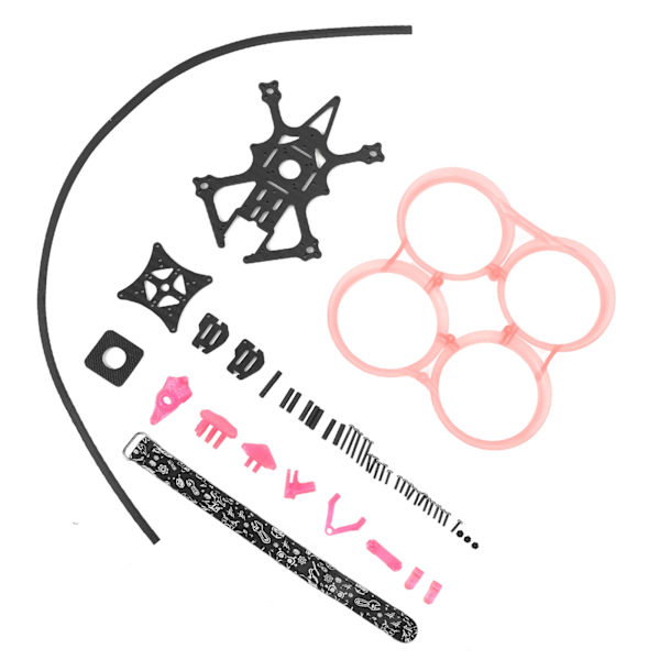 2,5 tum inverterad stativram 112 mm hjulbas Drönartillbehör med ABS förhindrar kollisionsskyddsring för MonsterRC Pink