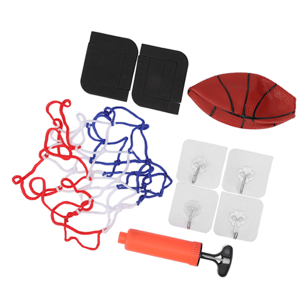 Inomhus Mini Basketball Hoop Set Transparent Free Punch Väggmonterad PVC Basket Hoop Set för barn Svart Gul