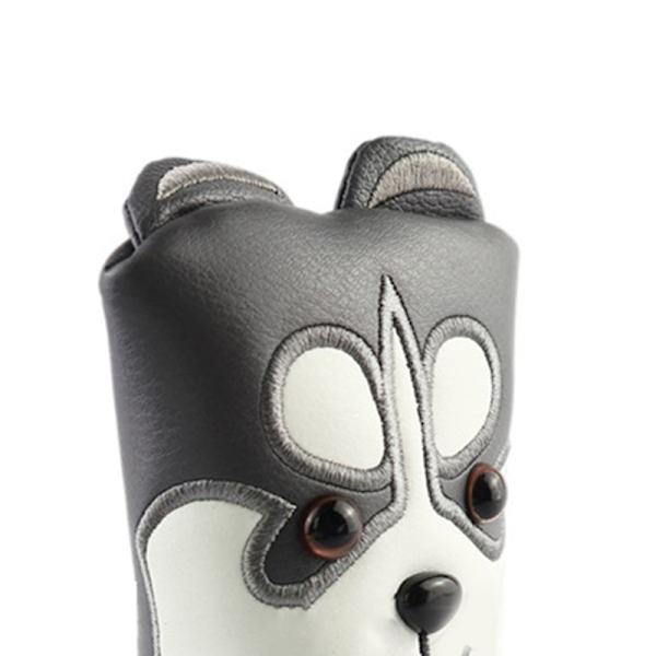 Golfhodebeskyttelse Vanntett søt hundeformet golfhodebeskyttelse PU Super Fleece golfputterbeskyttelse for utendørs PCB