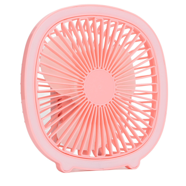 Pöytätuuletin Power säädettävä matalan melun latautuva Mini kannettava pystysuora riippuva tuuletin LED-valolla vaaleanpunainen