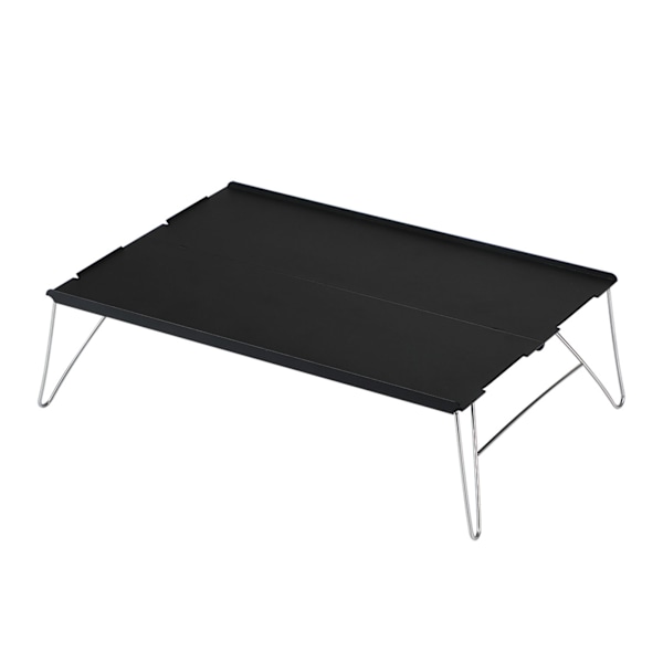 Udendørs foldbart bord Bærbart aluminiumslegering Mini Letvægts picnicbord til Camping BBQ Sort