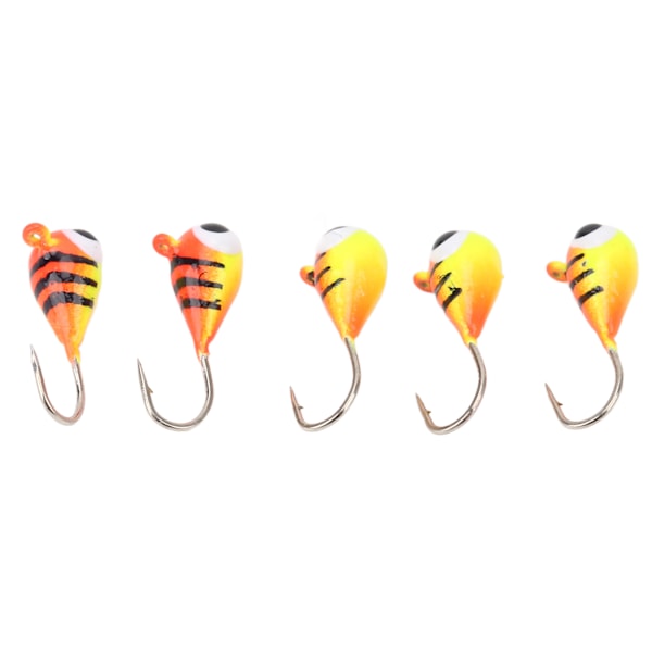 5 ST Udendørs isfiske Jigs Kit Micro Ice Fishing Aborre Kroge Vinterfiskedrag 4MM