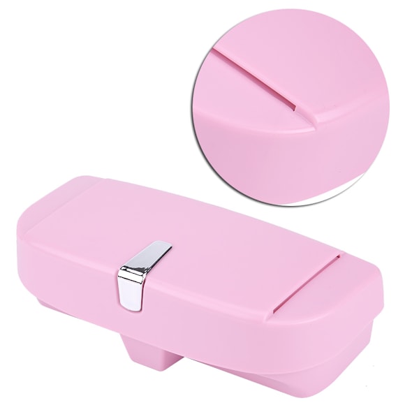 Bil Auto Alsidig Solbriller Opbevaring Holder Klip Etui Organizer Box Universal (Pink)