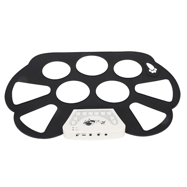 Rullbar Trumdyna 9 Pads Vikbar Elektronisk Trumset 2 Fotpedaler för Barn W758
