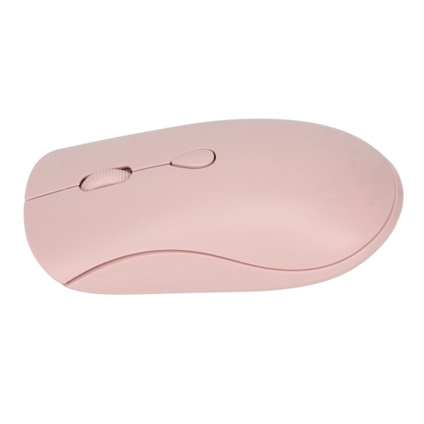 2.4G Trådlös Mus 1600DPI Ergonomisk Uppladdningsbart Batteri Bluetooth 5.2 Tyst Mus för Kontorsdatorer PC Rosa