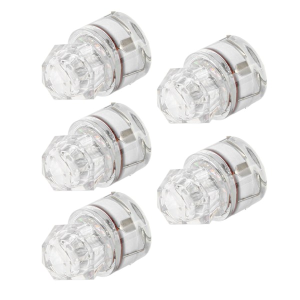 5 stk Fiskesluklys Diamantform LED-korrosjonsbestandighet Autoåpning Blinkende basesluklys Hvit