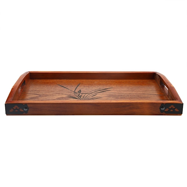 Wooden Serving Tray for Tea, Water, Drinks - Large Size with Convenient Handle