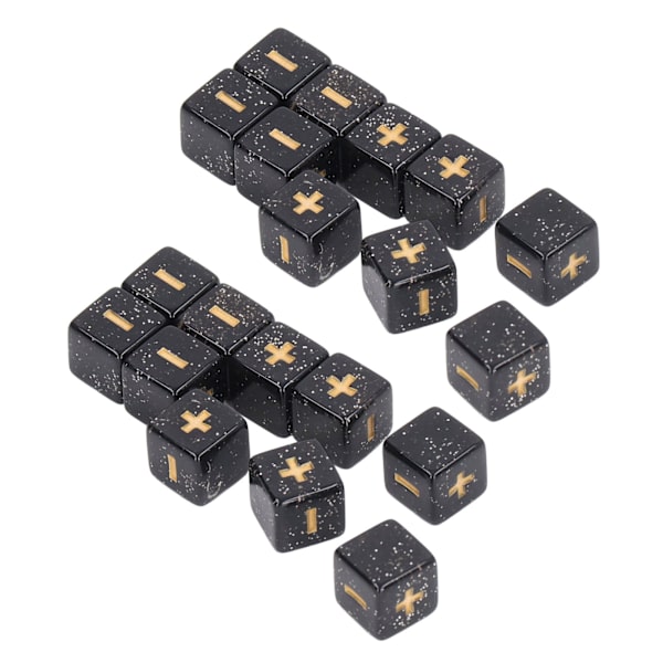 20 kpl 16 mm noppasetti Matemaattiset operaatiot Miinus plus lelut lapsille Luokkahuoneen opetusmateriaalit Musta