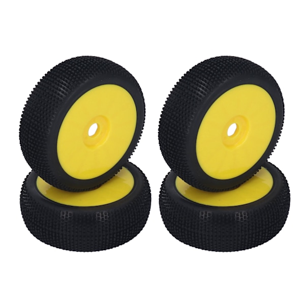 4 stk. RC gummidæk Stærkt greb Høj slidstyrke Fleksible 17 mm hjul til Redcat Yellow