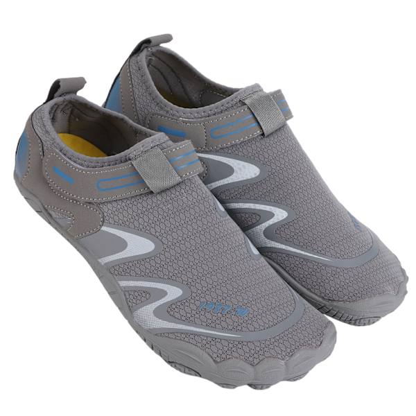 1 pari vesiurheilukenkää Miehille Paljain jaloin Nopeasti kuivuva Slip On rantalentopalloon Kahlaamiseen Ulkoiluun Harmaa Koko 40