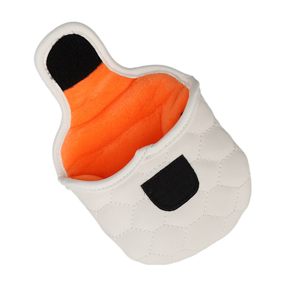 PU Golf Club Head Cover Vit Golf Head Cover Golf Putter Headcover för Golfer Lovers Halvcirkel
