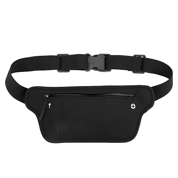 Utomhus Neopren Sport Löpning Tätt passande midjeväska Pack Butik Telefon Plånbok svart
