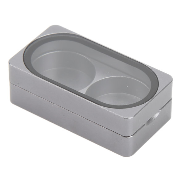 Kø Tip Opbevaringsboks Aluminiumslegering Magnetisk Sug Kø Tip Beholder til Billardspillere 2 huller