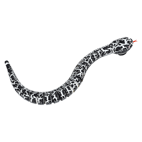 Fjärrkontroll Snake USB Laddning Ultrarealistisk infraröd kontroll med infällbar Snake Tongue RC djurleksak för över 8 svarta och vita