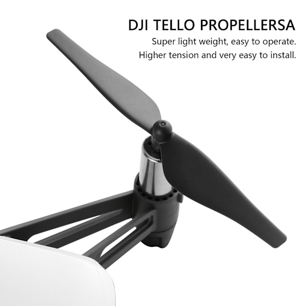 Høj kvalitet carbonfiber propeller til DJI Tello (4 par)