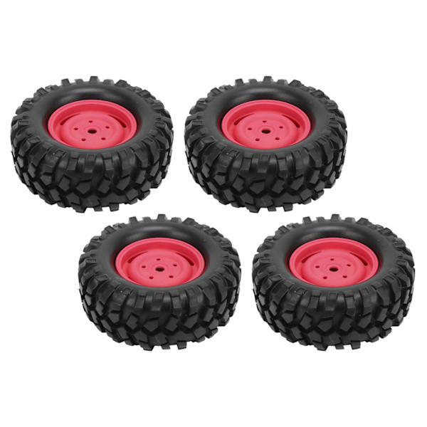 4st RC hjuldäck Gummi däckbyte för klättrande fordon terrängbil 96MM Diameter Röd