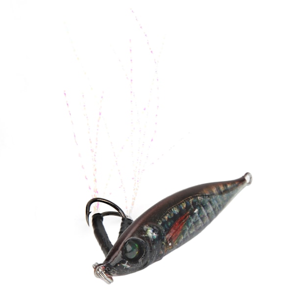 21g 3D-utskrift Simulering Järnplatta Lure Artificiellt fiskebete med krok för tonfisk Marlin Wajo Sailfish Tonfisk Model 2