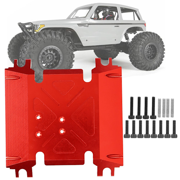 Sentergiret Boksmontering Skidplate Tilbehør Passer til AXIAL WRAITH 90018 90048 1/10 RC Bil Rød