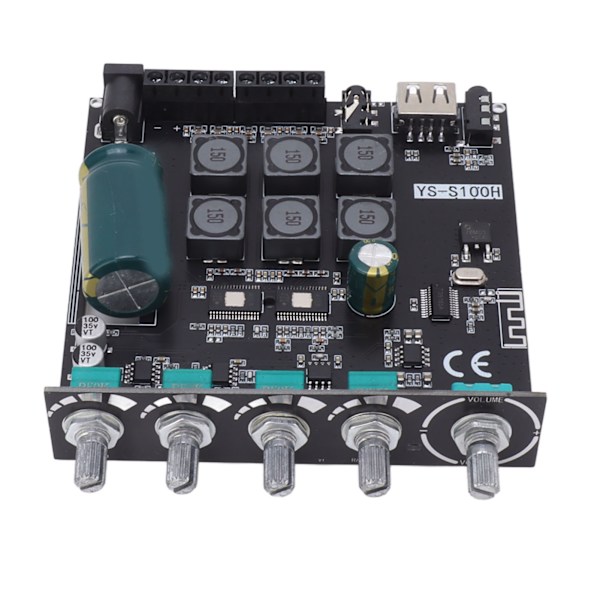 2.1-kanals effektförstärkarkort Bluetooth stereoljudförstärkarmodul DC12‑24V 50Wx2+100W
