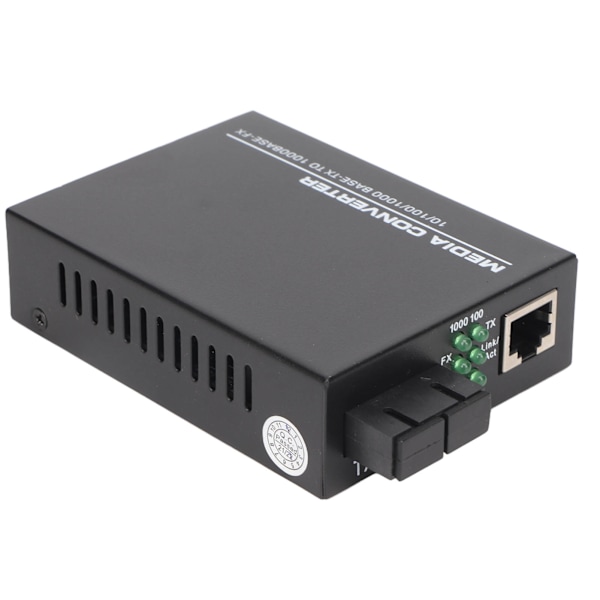 Ethernet-omkopplare 850nm 1000Mbps SC 2 Fiber Multimode RJ45 Autoförhandling Fiber Ethernet-transceiver 100‑240V EU-kontakt
