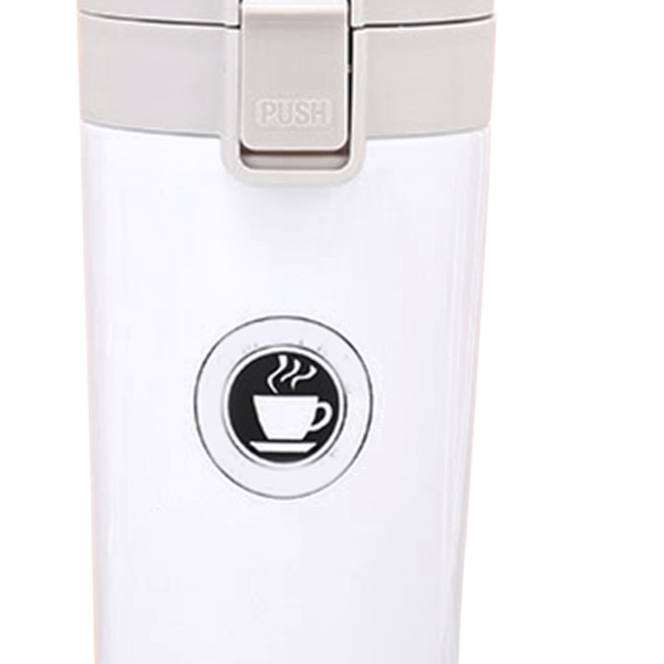 500 ml isolerad kaffekopp fashionabelt bärbart studsande lock rostfritt stål isolering kaffemugg vit