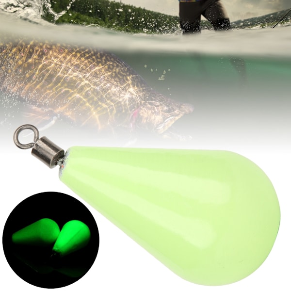 Lure Luminous Jig Head Blyerts Djupvatten Sänke Vikt Fiskebeten Fiskeutrustning 40#, 2 st