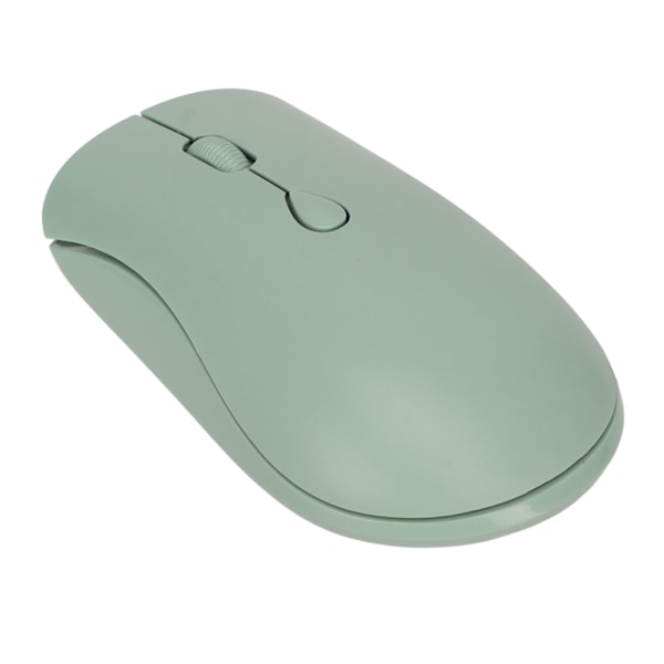 2.4G Trådlös Mus 1600DPI Ergonomisk Uppladdningsbart Batteri Bluetooth 5.2 Tyst Mus för Kontorsdatorer PC Grön