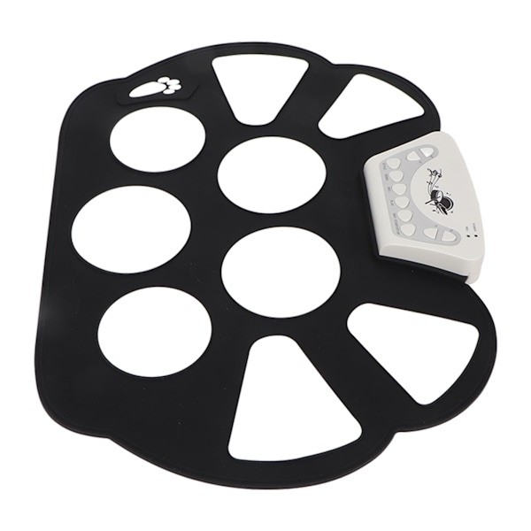 Rullbar Trumdyna 9 Pads Vikbar Elektronisk Trumset 2 Fotpedaler för Barn W758