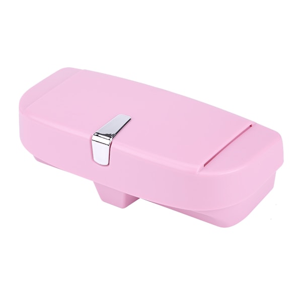 Bil Auto Alsidig Solbriller Opbevaring Holder Klip Etui Organizer Box Universal (Pink)