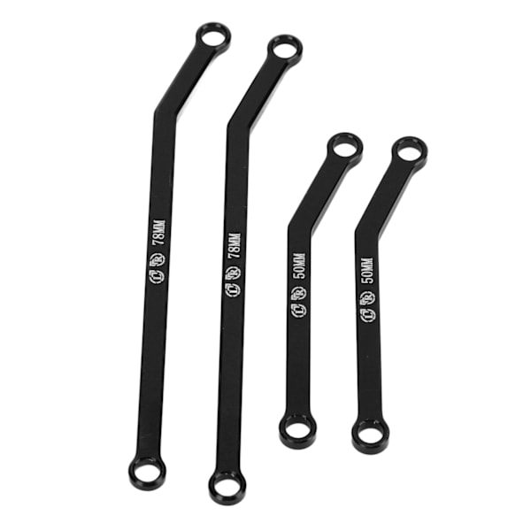 RC chassisled sæt aluminiumslegering RC nedre led til AXIAL 1/24 SCX24 erstatning sort