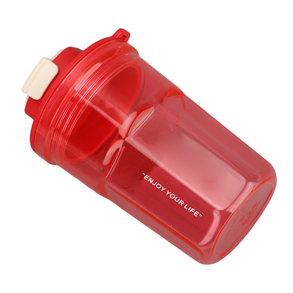 Juomapullo Uudelleenkäytettävä BPA-vapaa tiivis matkavesipullo retkeilyyn Matkatoimisto 450ml Punainen