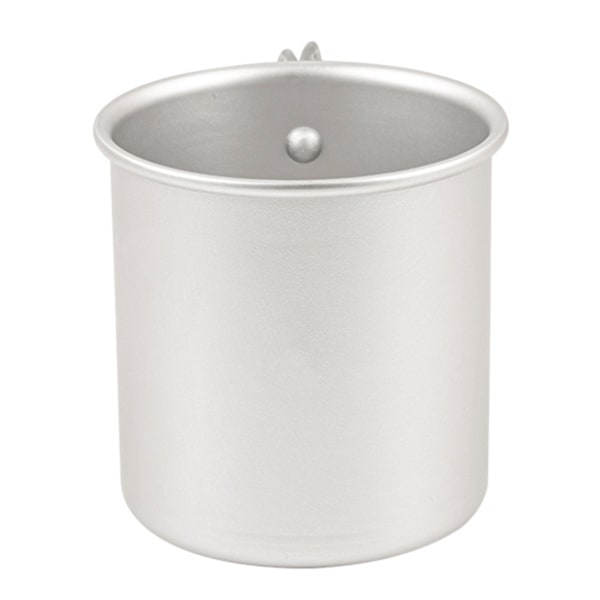 Camping Cup Aluminiumlegering fällbart handtag Bärbar utomhusmugg för vandring och fiske Silver