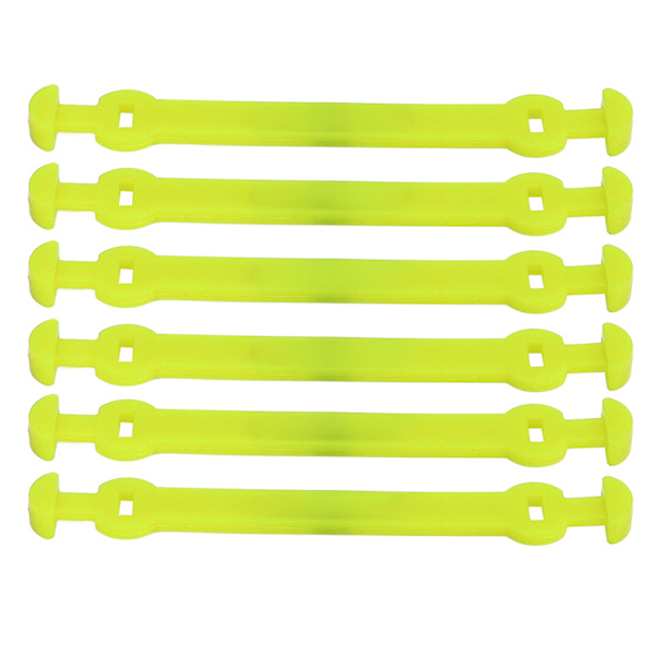 6 stk Tennisracket Vibrasjonsdempere Langt spenne Tennisracket Støtdempere for utendørssport Luorescerende gul
