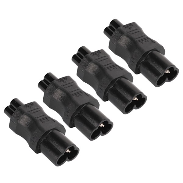 4st IEC320 C6 till IEC320 C5 Strömadapter IEC320 C6 till C5 Strömkabel Adapter Kontakt Konverterare för Laptop