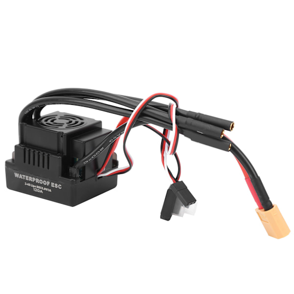 Vedenkestävä 120A harjaton ESC 1/8 RC-autolle, XT60-liitin