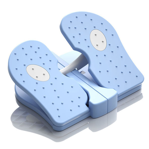 Jalkastepperi Vahvistettu nylon Mini Stepper Trainer Hiljainen kokoontaitettava työpöydän alla Jalkojen treenilaite Vaaleansininen Yksi koko