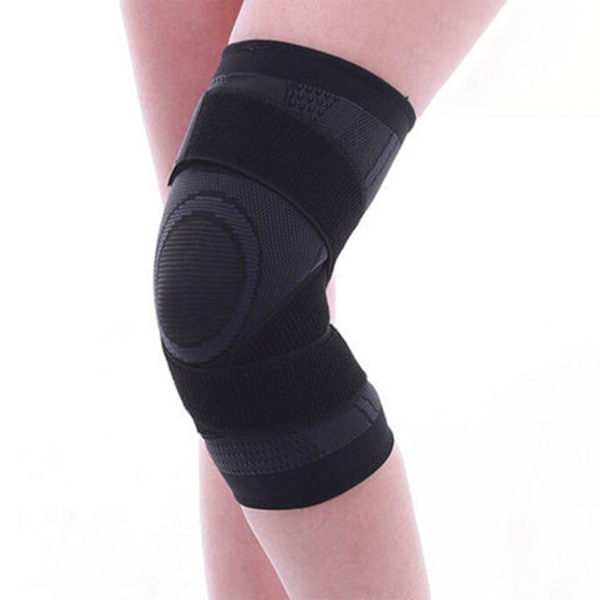 28 cm 2 STK Knækompressionsærmebeskyttere Åndbar sort nylon knæstøtte til løb og cykling Træning L 17 cm/6,69 tommer