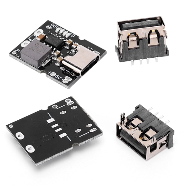 Litium-akun lataus- ja purkausmoduuli - 5V 2A, tyyppi C -tulo, tukee 4,2/4,35V akkua